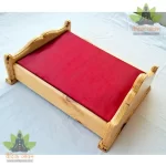 Laddu Gopal Bed Kanha Ji Bed with Bedding- Premium Pinewood with Polish - Image 2